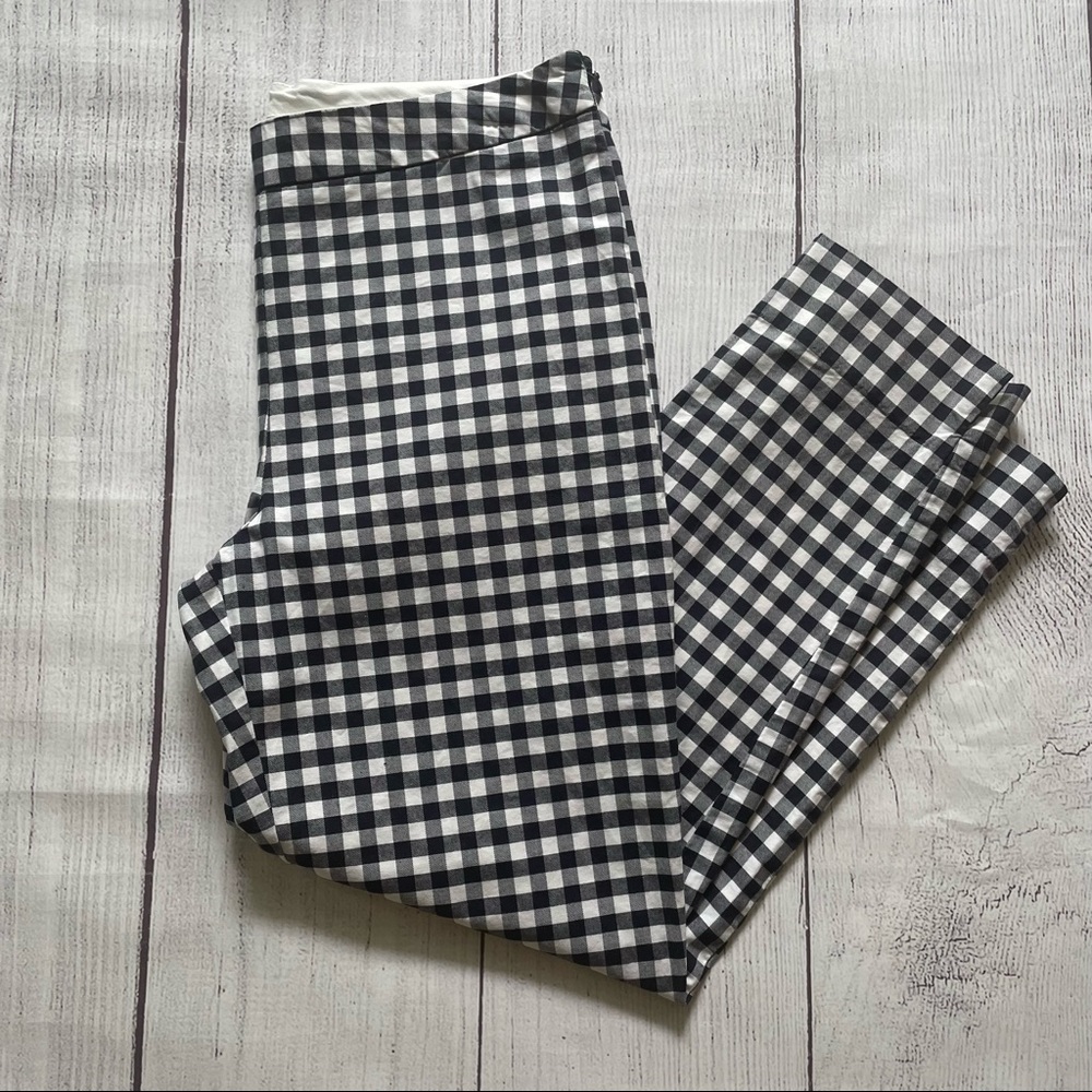 Victoria Beckham for Target Navy Checked Cropped Ankle Pants Size 2